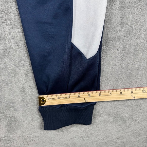 Jian Wang Mens Large Navy Jogger Sweatpants HC Logo Zipper Pockets - Picture 9 of 10